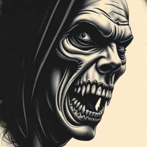 Horror Realism Stamp Tattoo