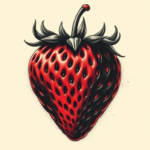 Horror Realism Strawberry Tattoo