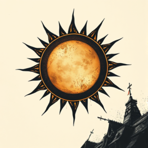 Horror Realism Sun Tattoo