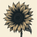 Horror Realism Sunflower Tattoo