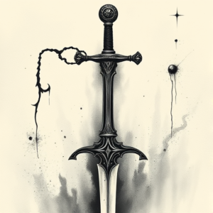 Horror Realism Sword Tattoo