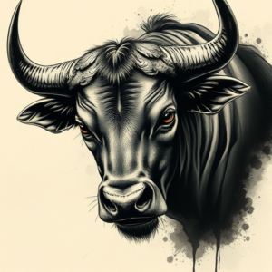 Horror Realism Taurus Tattoo