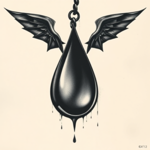 Horror Realism Teardrop Tattoo