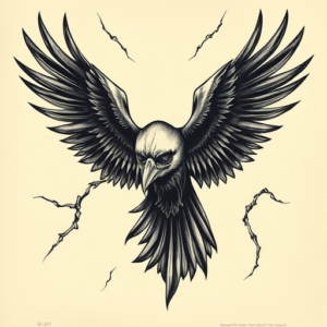 Horror Realism Thunderbird Tattoo