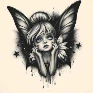 Horror Realism Tinkerbell Tattoo