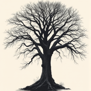 Horror Realism Tree Tattoo