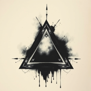 Horror Realism Triangle Tattoo