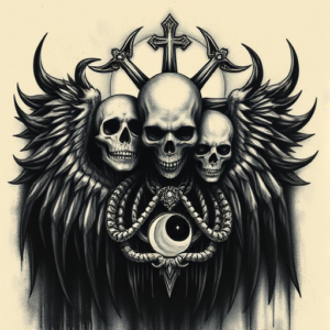 Horror Realism Trinity Tattoo