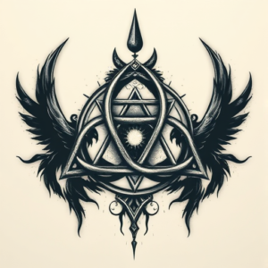 Horror Realism Triquetra Tattoo