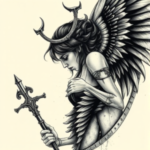 Horror Realism Valkyrie Tattoo