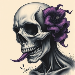 Horror Realism Violet Tattoo