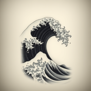 Horror Realism Wave Tattoo