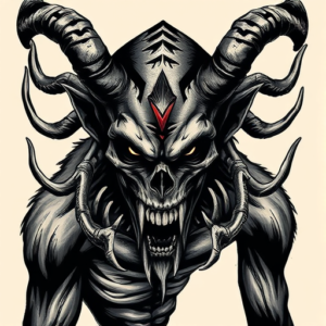 Horror Realism Wendigo Tattoo