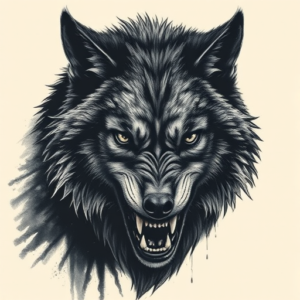 Horror Realism Werewolf Tattoo