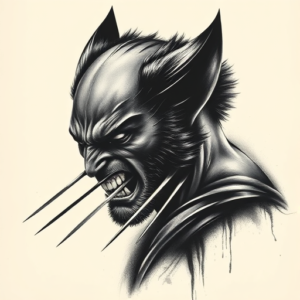 Horror Realism Wolverine Tattoo