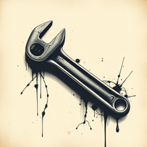 Horror Realism Wrench Tattoo