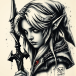 Horror Realism Zelda Tattoo