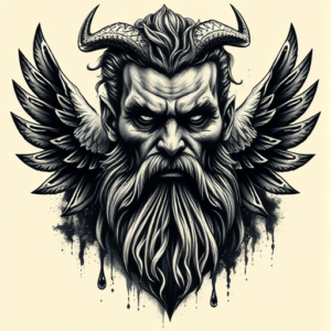 Horror Realism Zeus Tattoo