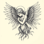 Hyper-Detailed Angel Tattoo