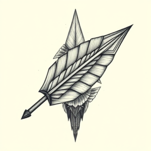 Hyper-Detailed Arrowhead Tattoo