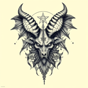 Hyper-Detailed Baphomet Tattoo