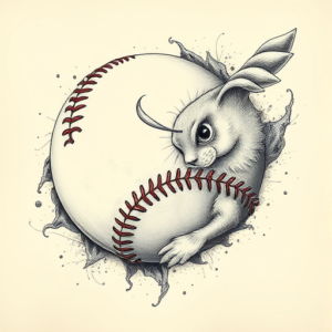 Hyper-Detailed Baseball Tattoo