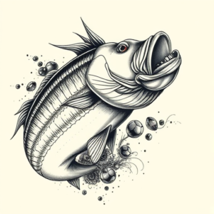 Hyper-Detailed Bass Tattoo