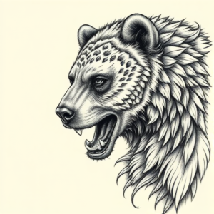 Hyper-Detailed Bear Tattoo