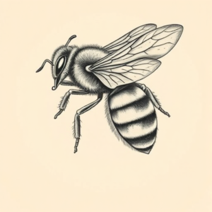 Hyper-Detailed Bee Tattoo