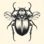 Hyper-Detailed Beetle Tattoo