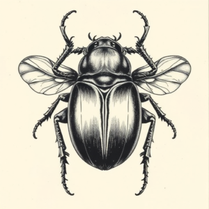Hyper-Detailed Beetle Tattoo