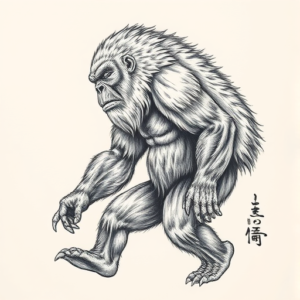 Hyper-Detailed Bigfoot Tattoo
