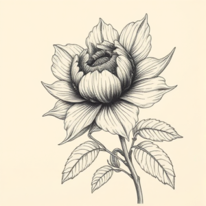 Hyper-Detailed Botanical Tattoo