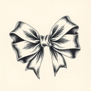 Hyper-Detailed Bow Tattoo