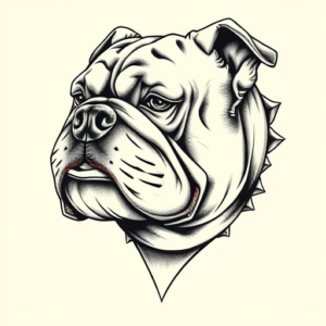 Hyper-Detailed Bulldog Tattoo