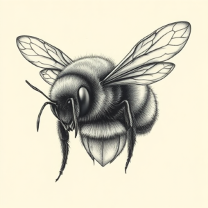 Hyper-Detailed Bumblebee Tattoo