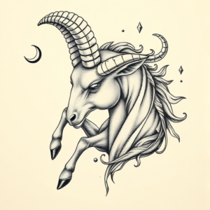 Hyper-Detailed Capricorn Tattoo