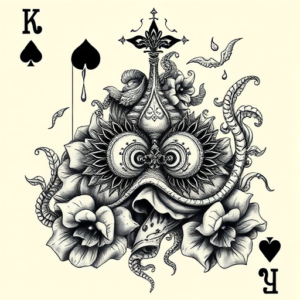 Hyper-Detailed Card Tattoo