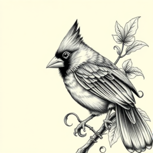 Hyper-Detailed Cardinal Tattoo