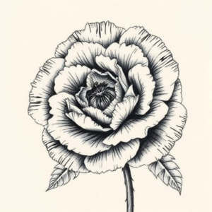 Hyper-Detailed Carnation Tattoo