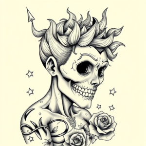 Hyper-Detailed Cartoon Tattoo