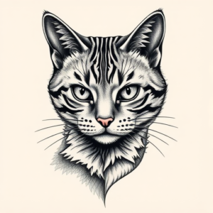 Hyper-Detailed Cat Tattoo