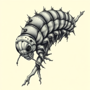 Hyper-Detailed Caterpillar Tattoo