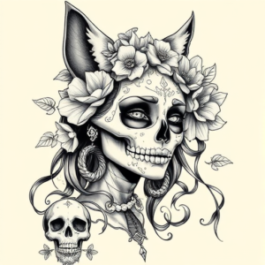 Hyper-Detailed Catrina Tattoo