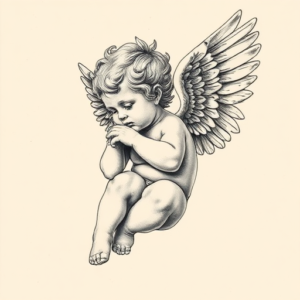 Hyper-Detailed Cherub Tattoo