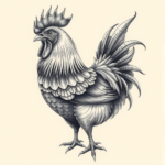 Hyper-Detailed Chicken Tattoo