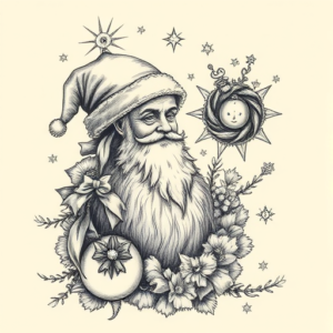 Hyper-Detailed Christmas Tattoo