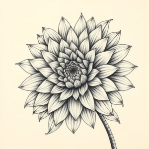 Hyper-Detailed Chrysanthemum Tattoo