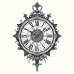 Hyper-Detailed Clock Tattoo