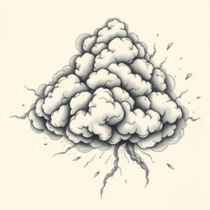 Hyper-Detailed Cloud Tattoo